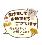 名入れ☆癒しシーズーの毎年使える年賀状（個別スタンプ：10）