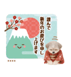 名入れ☆癒しシーズーの毎年使える年賀状（個別スタンプ：11）