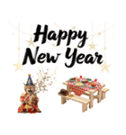 ベンガル子猫！華やかお正月スタンプ（個別スタンプ：8）