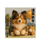 シェルティのふわもこ午年♡年末年始ご挨拶（個別スタンプ：5）