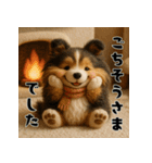 シェルティのふわもこ午年♡年末年始ご挨拶（個別スタンプ：35）