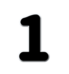 数字「1～40」黒文字 N（個別スタンプ：1）