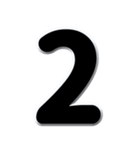 数字「1～40」黒文字 N（個別スタンプ：2）