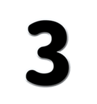 数字「1～40」黒文字 N（個別スタンプ：3）