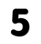 数字「1～40」黒文字 N（個別スタンプ：5）