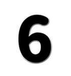 数字「1～40」黒文字 N（個別スタンプ：6）
