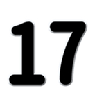 数字「1～40」黒文字 N（個別スタンプ：17）