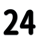 数字「1～40」黒文字 N（個別スタンプ：24）