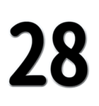 数字「1～40」黒文字 N（個別スタンプ：28）
