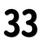 数字「1～40」黒文字 N（個別スタンプ：33）