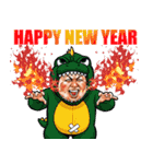 飛び出す！年末年始 強面あけおめスタンプ2（個別スタンプ：3）