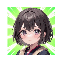 [LINEスタンプ] ホっこり笑顔の女の子スタンプ