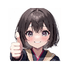 [LINEスタンプ] ホっこり笑顔の女の子スタンプ002