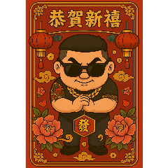 [LINEスタンプ] 89義気仔12-89兄弟新年