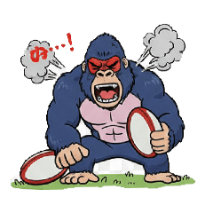 [LINEスタンプ] ゴリラグビー