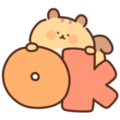 [LINEスタンプ] ぽっちゃリスの英語