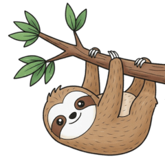 [LINEスタンプ] シュールなナマケモノのスタンプ