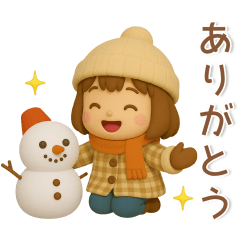 [LINEスタンプ] かわいい女の子❤️冬のスタンプ