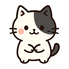 [LINEスタンプ] かわいい八割れ猫の日常スタンプ