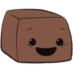 [LINEスタンプ] 四角いチョコレートの顔リアクション