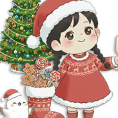 [LINEスタンプ] 毎日使える女の子とシマエナガのスタンプ♪