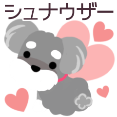 [LINEスタンプ] 彩りシュナウザー2松原のラン