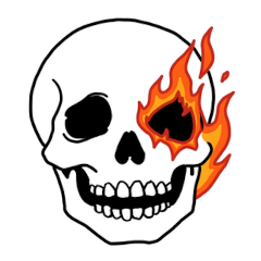 [LINEスタンプ] シュールなドクロのスタンプ