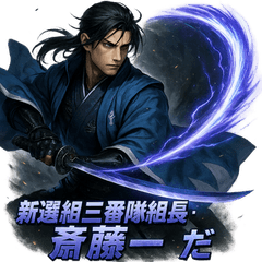 [LINEスタンプ] 新撰組三番隊組長・斎藤一