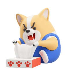 [LINEスタンプ] 動く 3D猛コーギー2