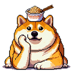 [LINEスタンプ] 季節の変わり目に気遣い太っちょ柴犬