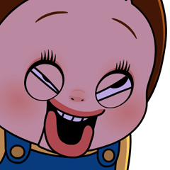 [LINEスタンプ] ポップアップ しょーちゃんは反抗期な顔