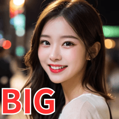 [LINEスタンプ] 【BIG】大人の誘惑をする韓国系美女