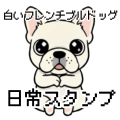 [LINEスタンプ] 白フレンチブルドッグ毎日使えるスタンプ