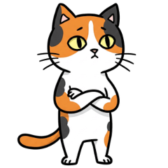 [LINEスタンプ] シュールでかわいい三毛猫のスタンプ