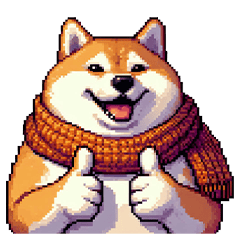 [LINEスタンプ] 秋 冬 太っちょ柴犬 季節の気遣い