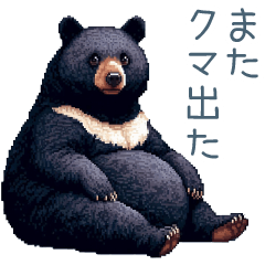[LINEスタンプ] クマ注意【日常会話・くま・熊】
