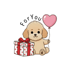 [LINEスタンプ] 冬に使えるトイプードル②（季節+敬語）