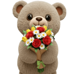 [LINEスタンプ] 動く！クマのぬいぐるみ★ルルクマ(3D)