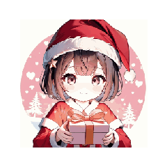 [LINEスタンプ] サンタガールのクリスマススタンプ002
