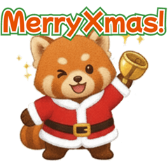 [LINEスタンプ] レッサーパンダのほっこりクリスマス