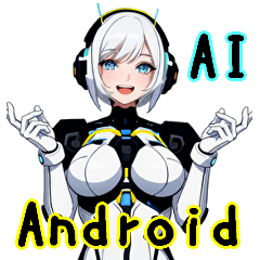 [LINEスタンプ] アンドロイドロボットAI(アイ)6