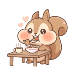 [LINEスタンプ] リスのもぐもぐ日和2