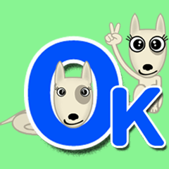 [LINEスタンプ] ブルテリア錦四郎01