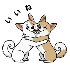 [LINEスタンプ] 「むぎちゃん＆いねちゃん挨拶スタンプ」