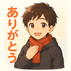 [LINEスタンプ] 可愛い冬服男子ずっと使える日常スタンプ