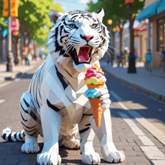 [LINEスタンプ] ホワイトタイガーの新日常10