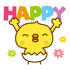 [LINEスタンプ] ひよこのピッピ_ ワクワクな毎日
