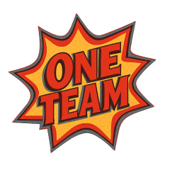 [LINEスタンプ] ONE TEAM でいきましょう。