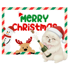 [LINEスタンプ] 年末年始、冬休みに使えるキラポメスタンプ