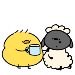 [LINEスタンプ] キザなへんてこなヒヨコ（相手ひつじver.)
